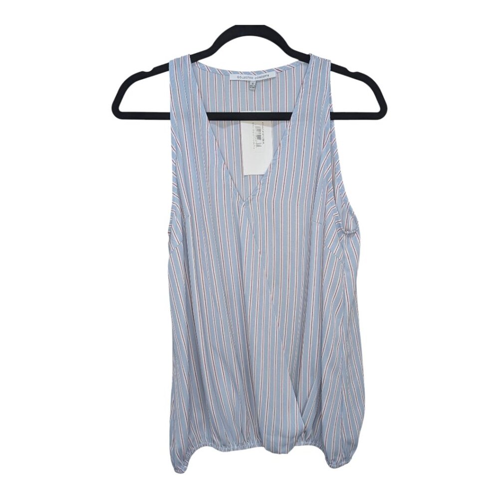 Collective Concepts Amira Striped Surplice Top